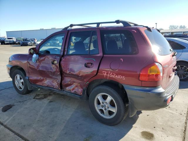 KM8SC13D22U206383 - 2002 HYUNDAI SANTA FE GLS MAROON photo 2