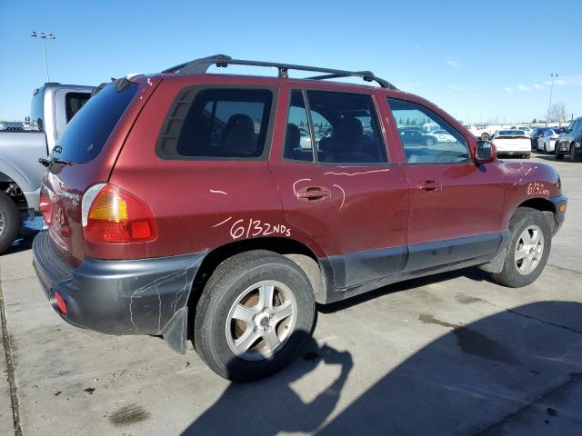 KM8SC13D22U206383 - 2002 HYUNDAI SANTA FE GLS MAROON photo 3