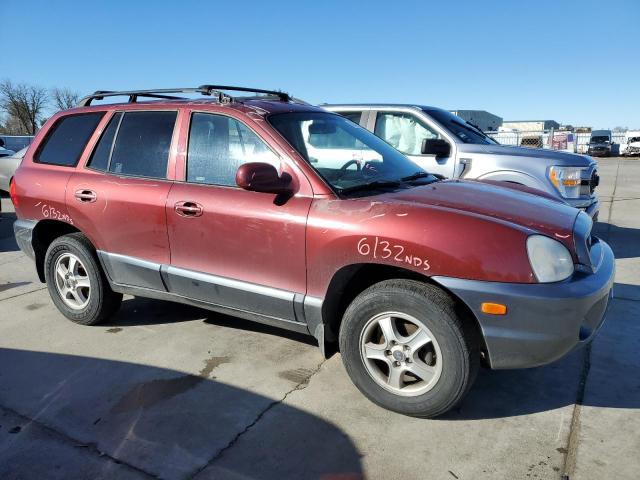 KM8SC13D22U206383 - 2002 HYUNDAI SANTA FE GLS MAROON photo 4