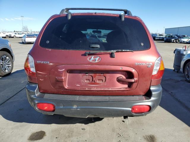 KM8SC13D22U206383 - 2002 HYUNDAI SANTA FE GLS MAROON photo 6