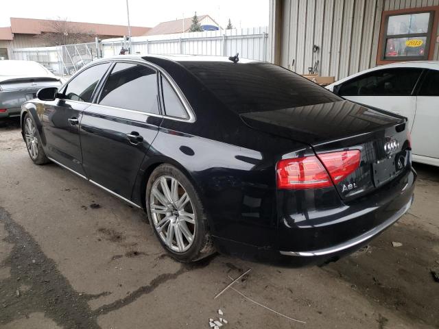 WAURGAFD3DN013883 - 2013 AUDI A8 L QUATTRO BLACK photo 2