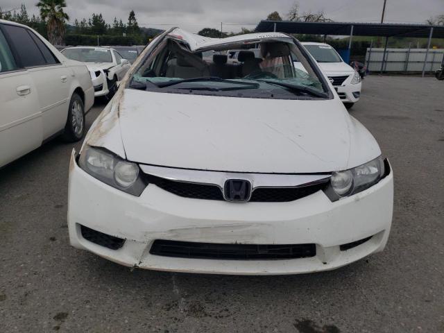 2HGFA16529H527239 - 2009 HONDA CIVIC LX WHITE photo 5