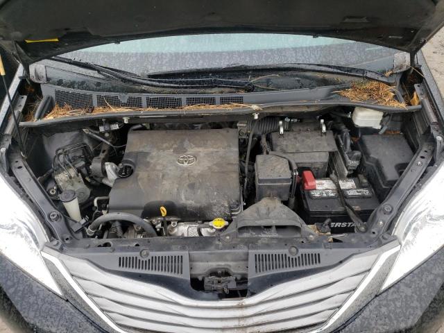 5TDYK3DC1BS167986 - 2011 TOYOTA SIENNA XLE BLACK photo 12