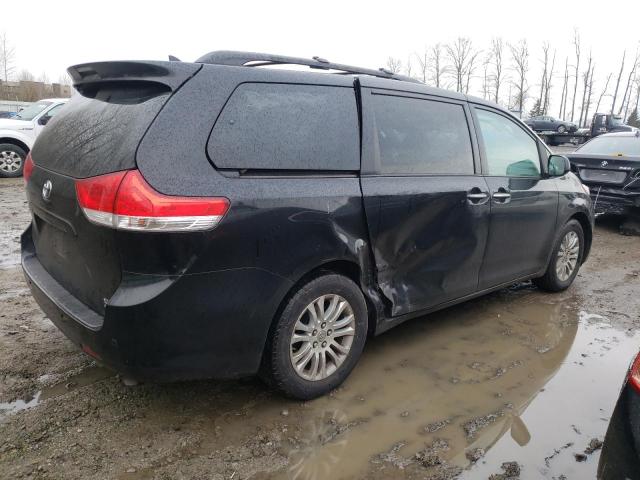 5TDYK3DC1BS167986 - 2011 TOYOTA SIENNA XLE BLACK photo 3