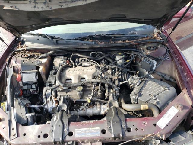 2G1WF52E439371907 - 2003 CHEVROLET IMPALA BURGUNDY photo 11