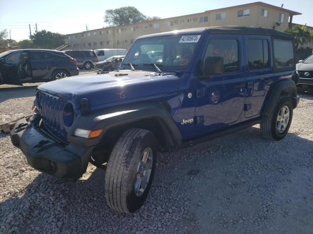 1C4HJXDG7JW181449 - 2018 JEEP WRANGLER U SPORT Синій фото 1