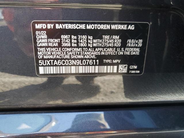5UXTA6C03N9L07611 - 2022 BMW X5 XDRIVE45E GRAY photo 14
