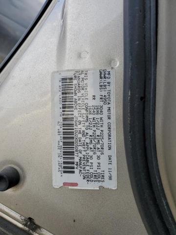 JT6HF10U2X0050877 - 1999 LEXUS RX 300 GOLD photo 12