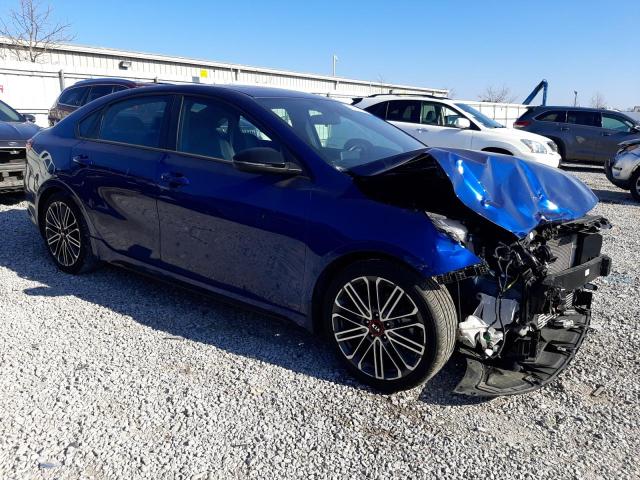 3KPF44AC8ME409004 - 2021 KIA FORTE GT BLUE photo 4