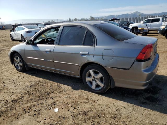 2HGES267X5H501689 - 2005 HONDA CIVIC EX GRAY photo 2