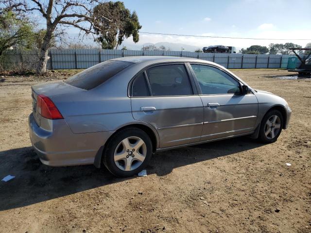 2HGES267X5H501689 - 2005 HONDA CIVIC EX GRAY photo 3