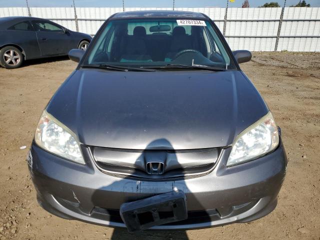 2HGES267X5H501689 - 2005 HONDA CIVIC EX GRAY photo 5