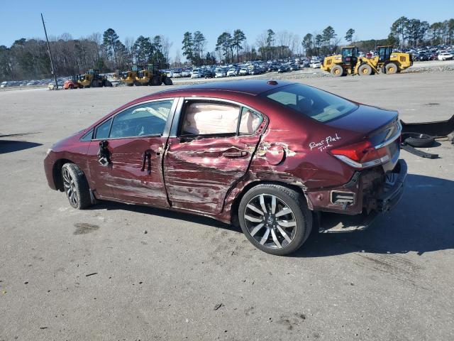 19XFB2F92FE010373 - 2015 HONDA CIVIC EXL წითელი ფოტო 2