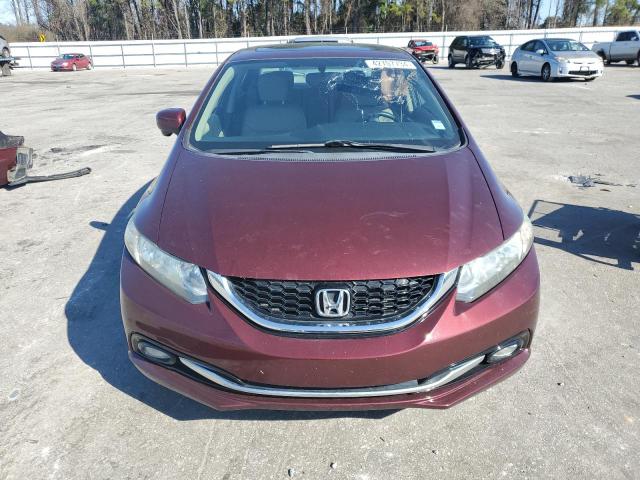 19XFB2F92FE010373 - 2015 HONDA CIVIC EXL წითელი ფოტო 5