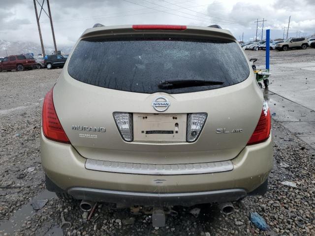 JN8AZ08W96W531517 - 2006 NISSAN MURANO SL BEIGE photo 6