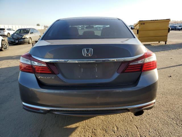 1HGCR2F30HA216082 - 2017 HONDA ACCORD LX GRAY photo 6