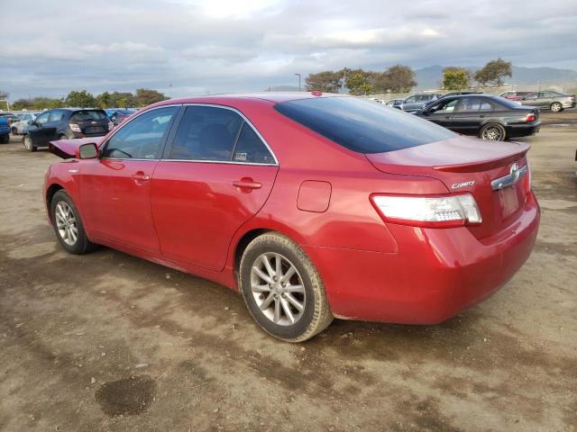 4T1BB3EK7AU117966 - 2010 TOYOTA CAMRY HYBRID BURGUNDY photo 2