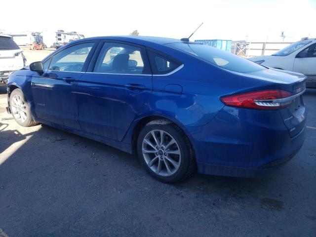 3FA6P0LU3HR354732 - 2017 FORD FUSION SE HYBRID BLUE photo 2