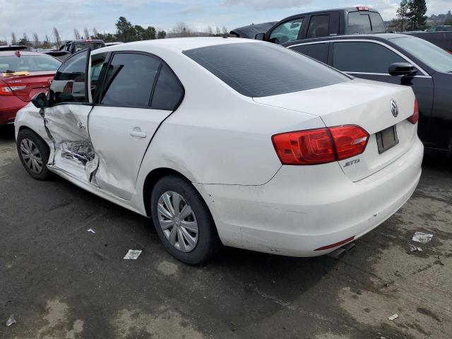 3VW2K7AJ9BM300541 - 2011 VOLKSWAGEN JETTA BASE WHITE photo 2