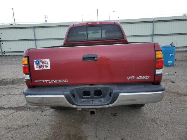 5TBBT4413YS123223 - 2000 TOYOTA TUNDRA ACCESS CAB RED photo 6