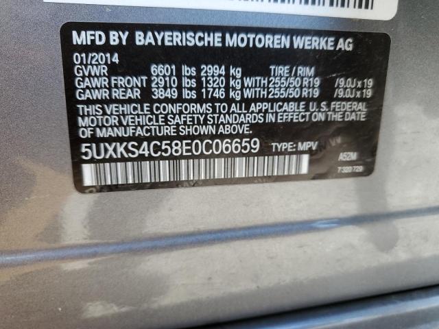 5UXKS4C58E0C06659 - 2014 BMW X5 XDRIVE35D SILVER photo 13
