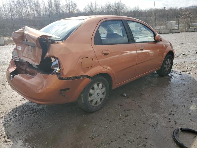 KL1TD52695B404045 - 2005 CHEVROLET AVEO BASE ORANGE photo 3