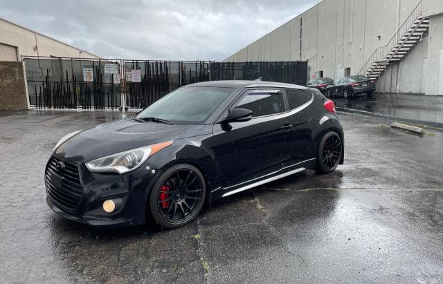 KMHTC6AE0GU291938 - 2016 HYUNDAI VELOSTER TURBO BLACK photo 2