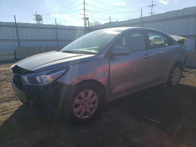 3KPA24AD2NE435138 - 2022 KIA RIO LX GRAY photo 1