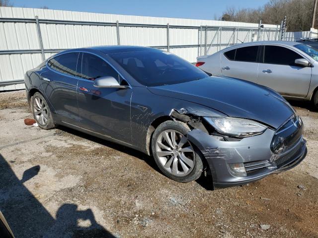 5YJSA1DNXDFP27509 - 2013 TESLA MODEL S GRAY photo 4