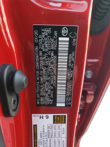 JTDKAMFU6M3127038 - 2021 TOYOTA PRIUS SPECIAL EDITION RED photo 12