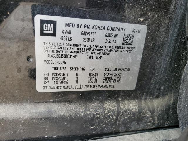 KL4CJBSB5GB631209 - 2016 BUICK ENCORE CONVENIENCE 黑色 照片 12