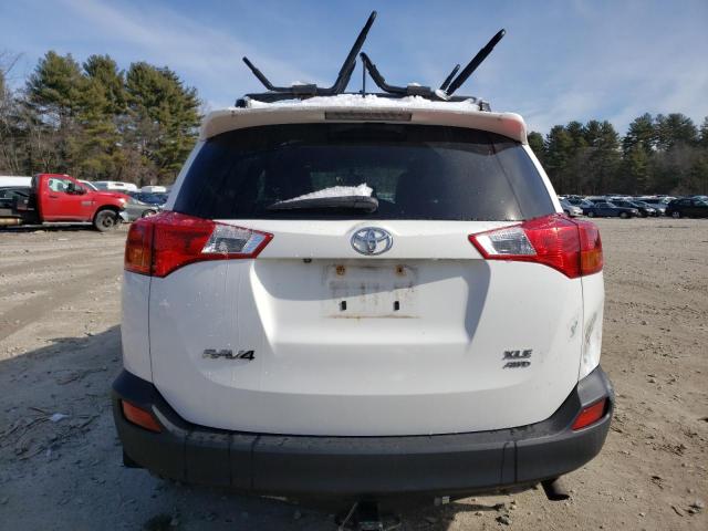 JTMRFREV4ED080868 - 2014 TOYOTA RAV4 XLE WHITE photo 6