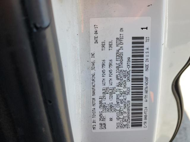 5TFSZ5ANXHX092520 - 2017 TOYOTA TACOMA ACCESS CAB თეთრი ფოტო 12