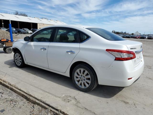 3N1AB7AP8EL665051 - 2014 NISSAN SENTRA S WHITE photo 2