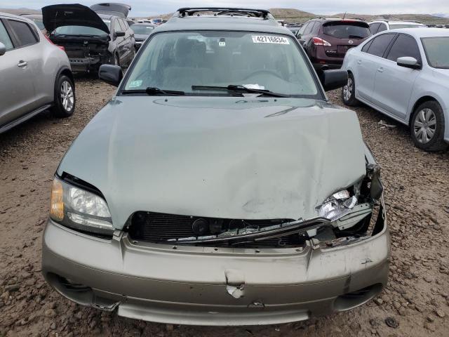 4S3BH665937652330 - 2003 SUBARU LEGACY OUTBACK GREEN photo 5