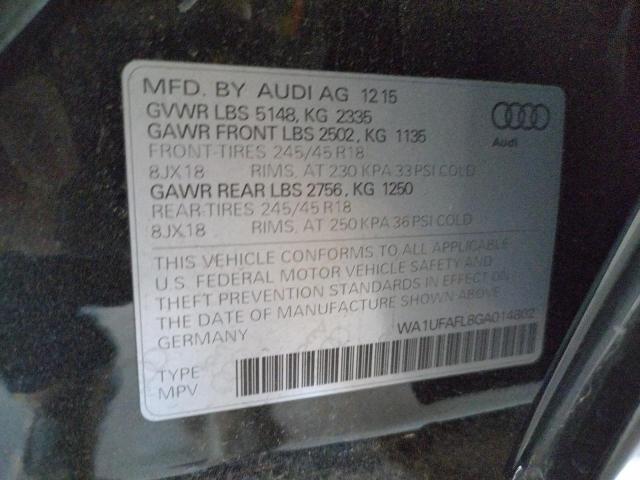 WA1UFAFL8GA014802 - 2016 AUDI A4 ALLROAD PREMIUM PLUS BLACK photo 13