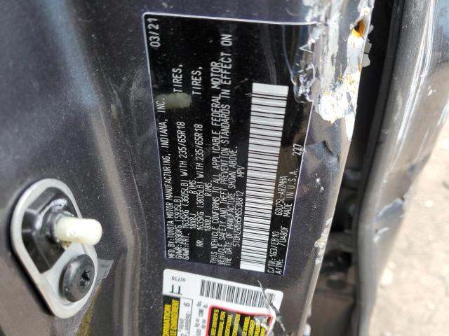 5TDHZRBH5MS538812 - 2021 TOYOTA HIGHLANDER XLE GRAY photo 13