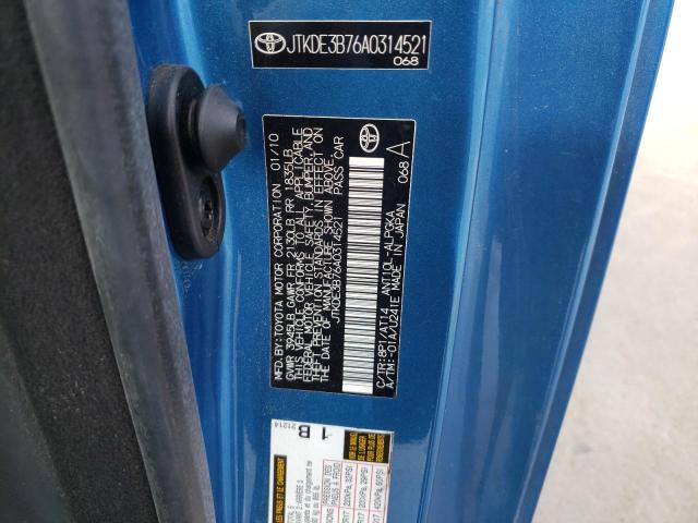 JTKDE3B76A0314521 - 2010 TOYOTA SCION TC 蓝色 照片 12
