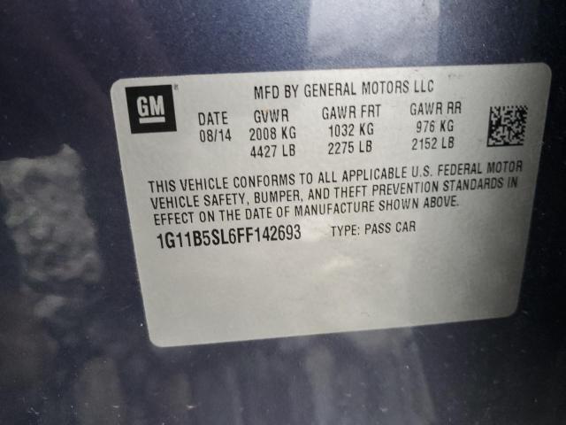 1G11B5SL6FF142693 - 2015 CHEVROLET MALIBU LS BLUE photo 12