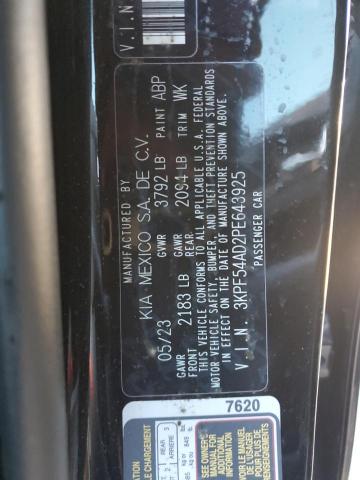 3KPF54AD2PE643925 - 2023 KIA FORTE GT LINE BLACK photo 13