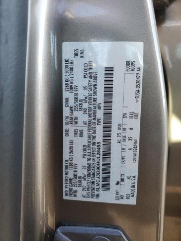 5LMCJ3D90HUL28455 - 2017 LINCOLN MKC RESERVE GRAY photo 12