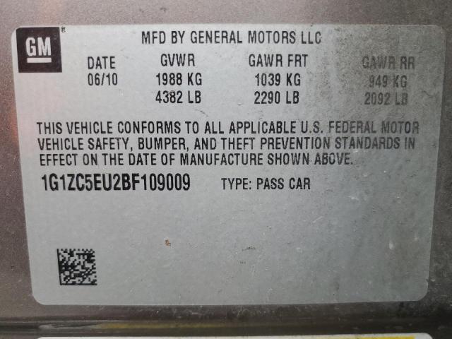 1G1ZC5EU2BF109009 - 2011 CHEVROLET MALIBU 1LT BROWN photo 12