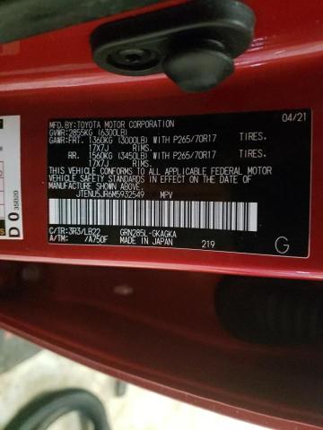 JTENU5JR6M5932549 - 2021 TOYOTA 4RUNNER SR5/SR5 PREMIUM 红色 照片 14