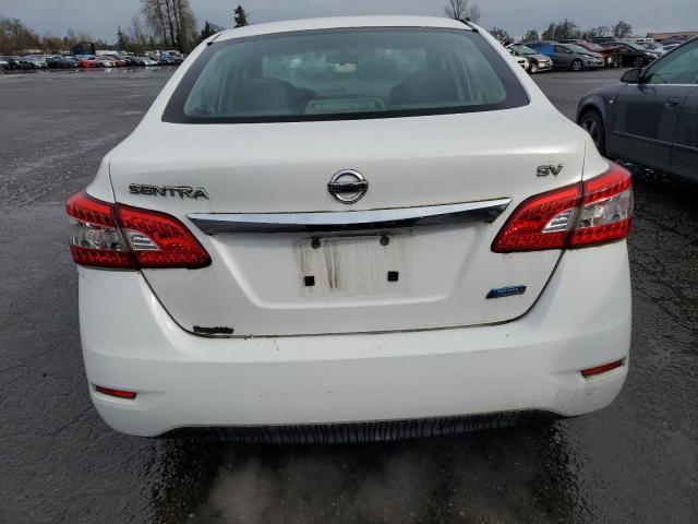 3N1AB7AP3EL649386 - 2014 NISSAN SENTRA S WHITE photo 6