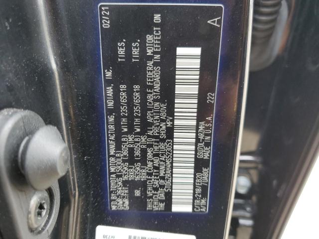 5TDGZRAH4MS523053 - 2021 TOYOTA HIGHLANDER XLE 黑色 照片 13