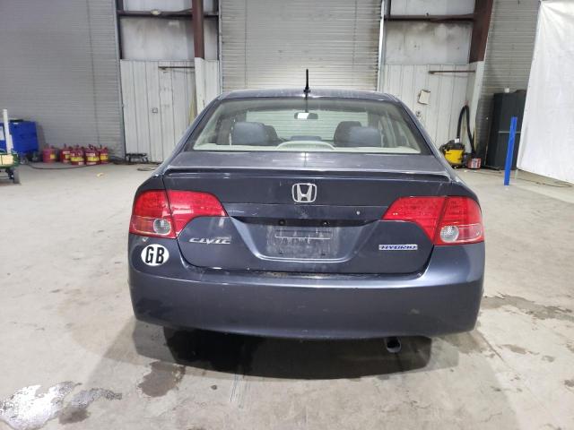 JHMFA36217S008851 - 2007 HONDA CIVIC HYBRID CHARCOAL photo 6