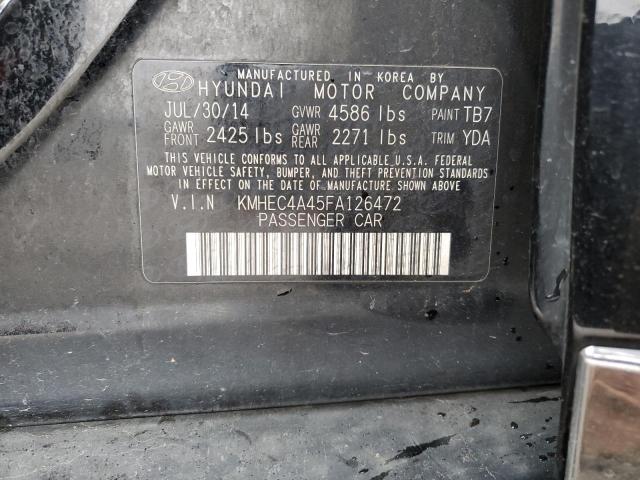 KMHEC4A45FA126472 - 2015 HYUNDAI SONATA HYBRID BLACK photo 13