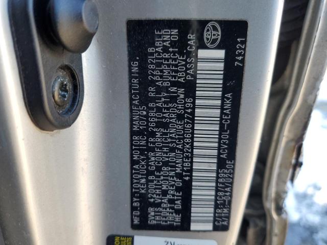 4T1BE32K86U677496 - 2006 TOYOTA CAMRY LE WHITE photo 12