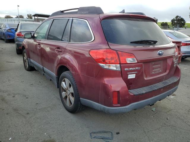 4S4BRBJC9B3329232 - 2011 SUBARU OUTBACK 2.5I LIMITED MAROON photo 2