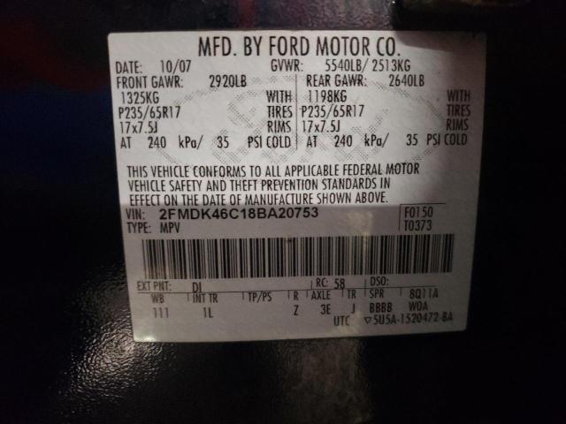 2FMDK46C18BA20753 - 2008 FORD EDGE SE BLUE photo 12